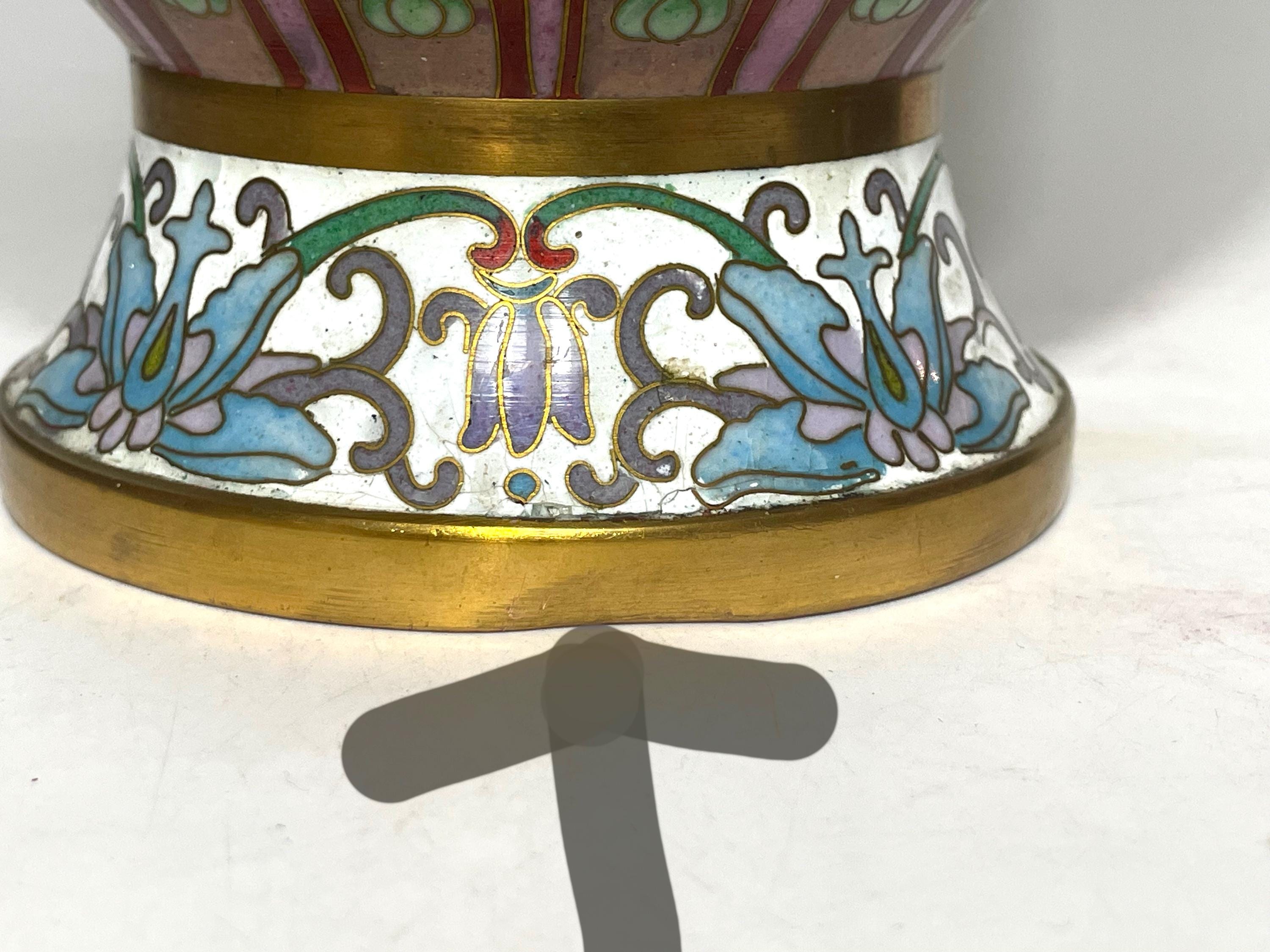 中国製の大型七宝焼き花瓶 - Etsy 日本