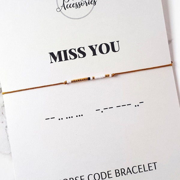 I Miss You Morse Code Bracelet, BFF Bracelet, Social Distancing Bracelet, Long Distance Friendship Bracelet, Birthday Gift fo Best Friend