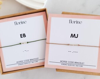 Bracelets code Morse initiales de couple, cadeau d'anniversaire pour couple, cadeau petit ami et petite amie, bracelet en argent sterling pour mari et femme
