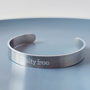 Custom Quote Cuff Bracelet, Adjustable Inspirational Bracelet, Motivational Quote Bracelet, Custom Name Text Bracelet, Vegan Cuff Bracelet