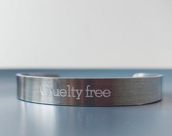 Personalised Aluminium Cuff Bracelet, Hidden Message Bracelet, Stackable Cuff Bracelets, Custom Engraved Jewelry, Metal Bangle Bracelet