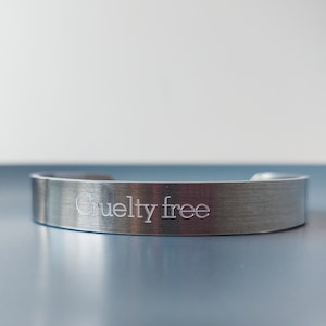 Personalised Aluminium Cuff Bracelet, Hidden Message Bracelet, Stackable Cuff Bracelets, Custom Engraved Jewelry, Metal Bangle Bracelet