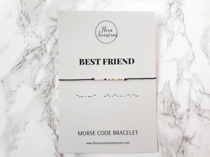 Friends Morse Code Best Friend Morse Code Bracelet, Secret Message Bracelet, BFF Bracelet ...