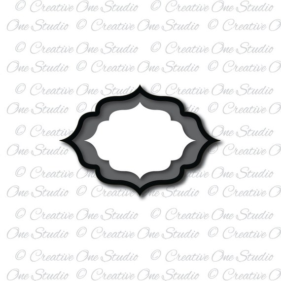 Download Monogram Outline Design Element Svg Dxf Cut File Electronic Etsy