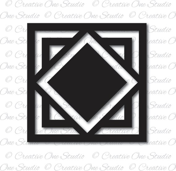 Download Square In Squares Frame Border Design Monogram Svg Dxf Studio3 Etsy