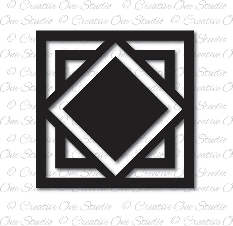 Download Square in Squares frame border design monogram SVG DXF ...