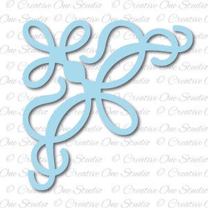 Elemento de monograma de redemoinho de canto de design, SVG, DXF, eps, Studio3, pdf, png, jpg Silhueta, Cameo, Cricut Cut File Vinyl Scrapbooking