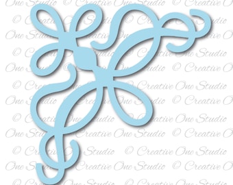 Design corner swirl monogram Element, SVG, DXF, eps, Studio3, pdf, png, jpg Silhouette, Cameo, Cricut Cut File Vinyl Scrapbooking