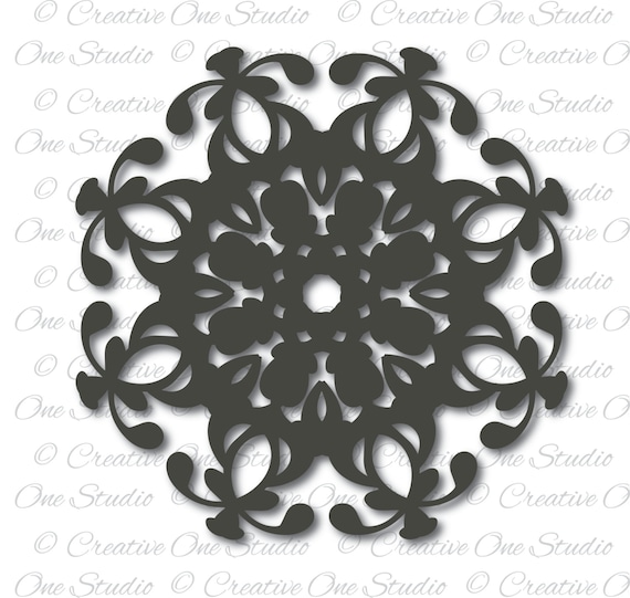 Flower Circular Circle Design Geometric Svg Dxf Studio3 Ai Eps Etsy