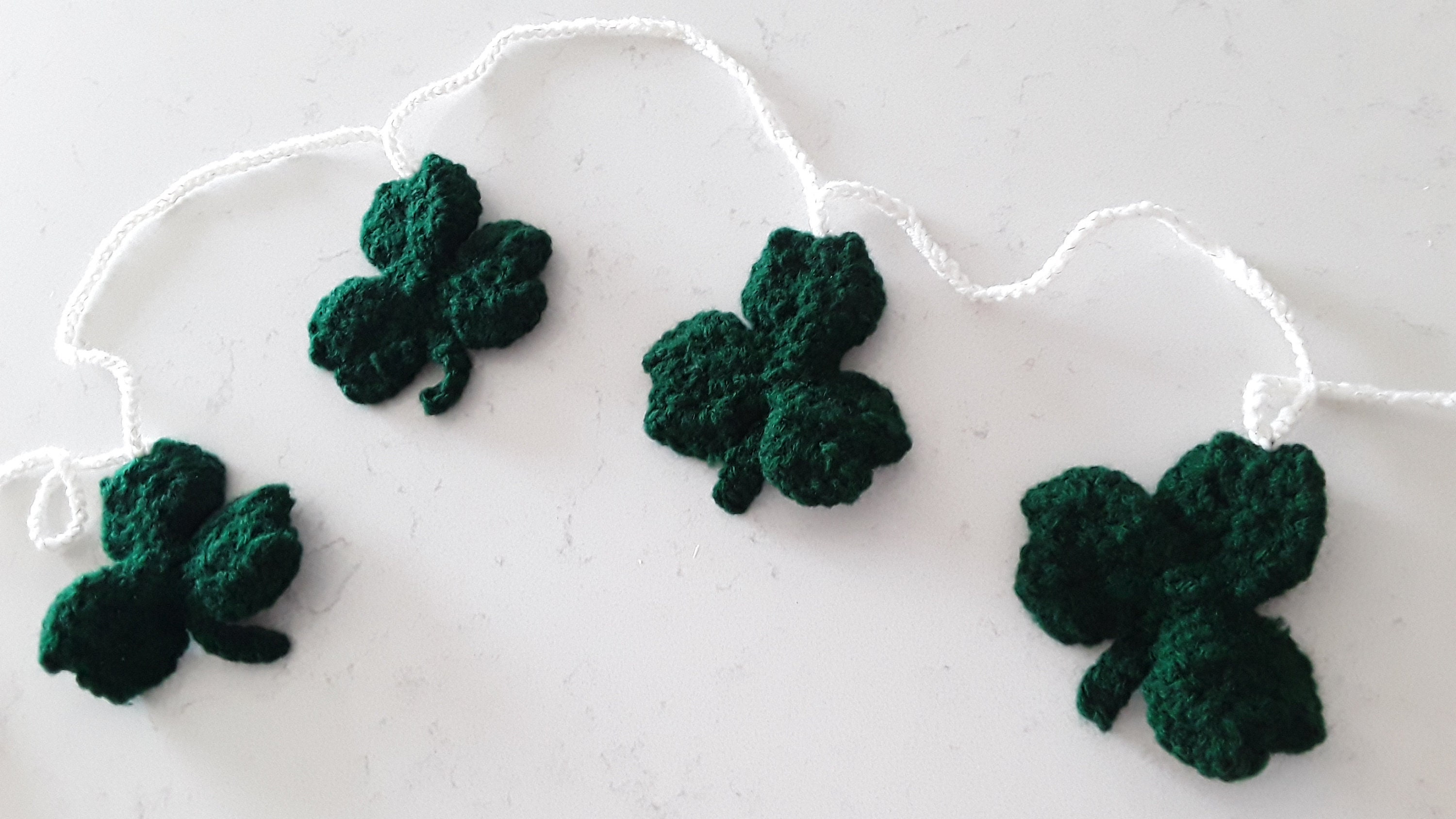 St. Patricks Day Kleeblatt Girlande - Filz Dekorati Produktbild-Vorschau 2