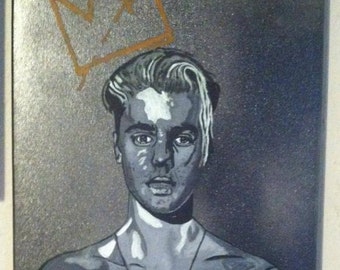 Bieber with a hint of Basquiat painting