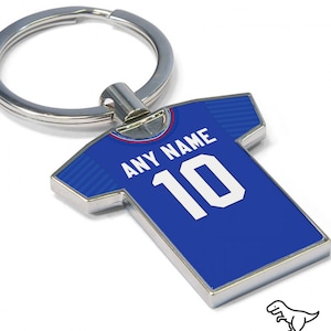 Personalised Football Shirt Keyring Rangers Fan Keyring, Any player Football Keychain, Great Present Idea 2023/24 Season