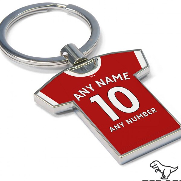 Personalised Liverpool Fan Keyring 2023/24 - Football Shirt Keyring, Any player! Football Keychain, Great Present Idea. NEW 23/24 KIT!