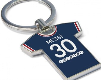 Personalised Football Shirt Keyring - PSG Fan Keyring, Any player! Football Keychain, Great Present Idea