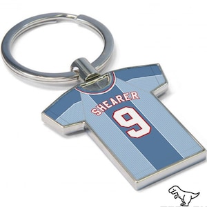 Personalised Football Shirt Keyring - England 96 Retro Fan Keyring, Any player! Football Keychain, Great Present Idea