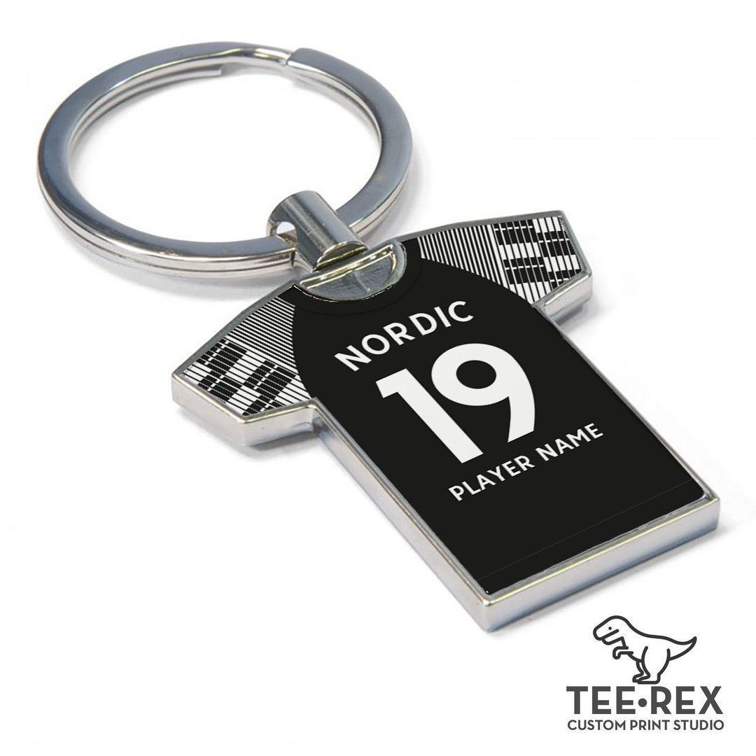 Personalised Football/rugby/sports Team Shirt Keyring - Fan Keyring ...