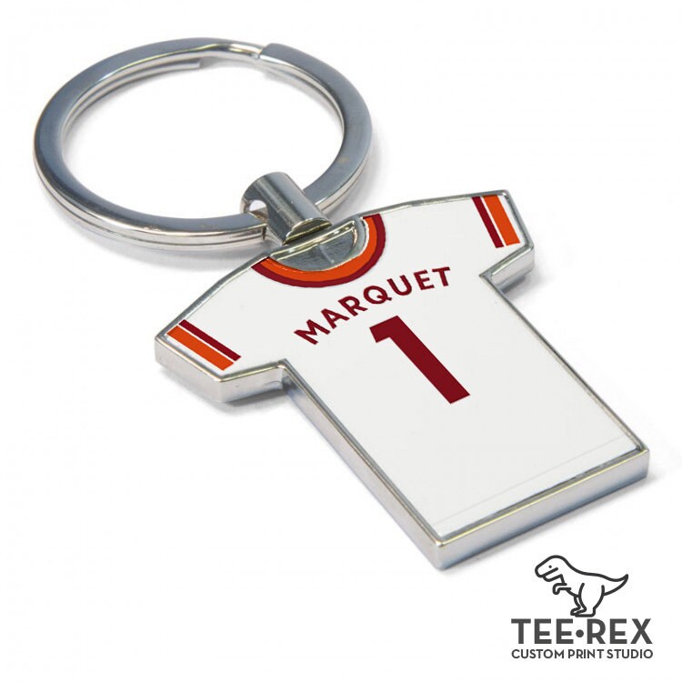 Personalised football shirt keyrings Clearance