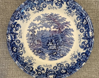 Blue Transferware Bowl by Meakin The Courtship Made in England