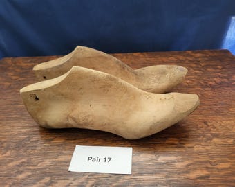 Antique Wood Shoe Lasts, Pair, Women’s 4B