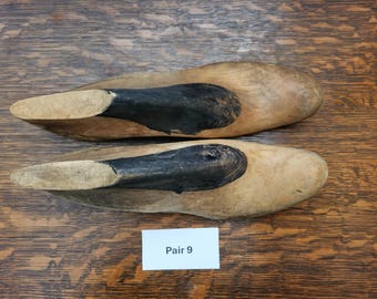 Antique Wood Shoe Lasts, Pair, Women’s 4 1/2 B