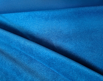 Royal Blue Velour Upholstery Fabric 58" Wide