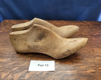 Antique Wood Shoe Lasts, Pair, Women’s 4B
