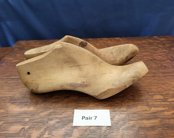Antique Wood Shoe Lasts, Pair, Women’s 4B