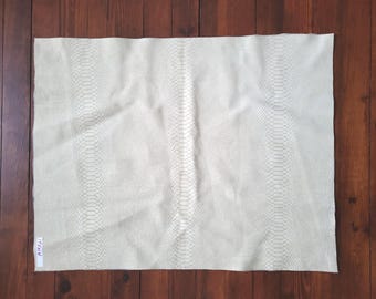 Genuine Leather Off-White Alligator Embossed Small Remnant