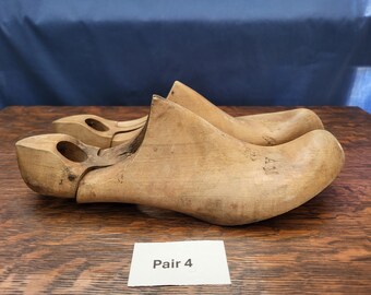 Antique Wood Shoe Lasts, Pair, Men’s 6 1/2 C
