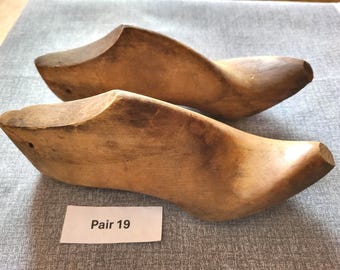 Antique Wood Shoe Lasts, Pair, Women’s 4B