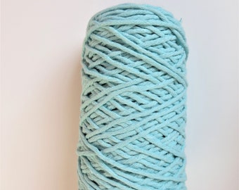 3mm Mint Green 120 Metres Cotton Yarn // Mint and more colours // single twist cotton yarn