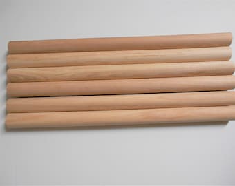 Large wooden hardwood dowels clothes hanging broom handrail 28mm 31mm 34mm 38mm 
