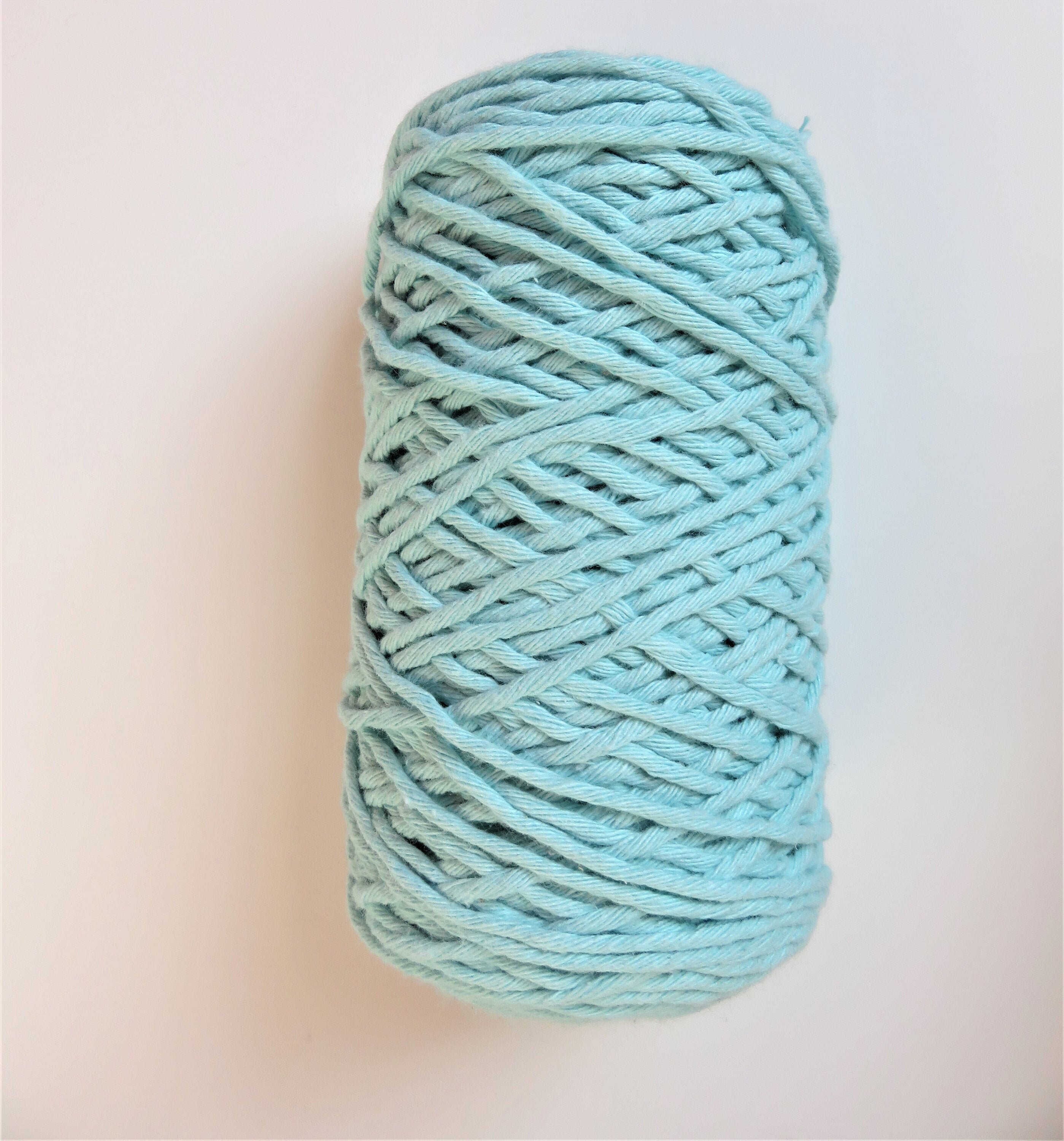3mm Mint Green 120 Metres Cotton Yarn // Mint and more colours Etsy