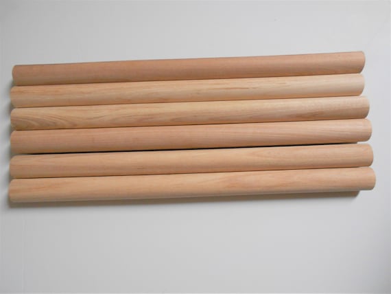 Hardwood Dowels // 30cm, 45cm and 60cm Lengths// 19mm Width