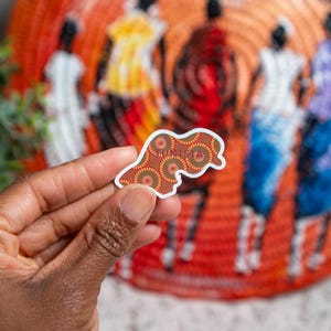Sticker Tunisie, Sticker résistant à l'eau pays africains, Art africain, Sticker Afrique du Nord, Sticker afro-américain