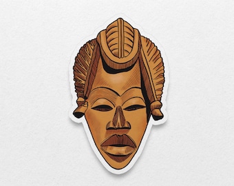 Afrikanische Masken Aufkleber: Tribal