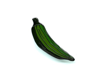 Okra Lebensmittel Emaille Pin