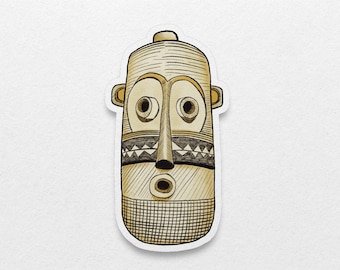 Afrikanische Masken Aufkleber: Pende