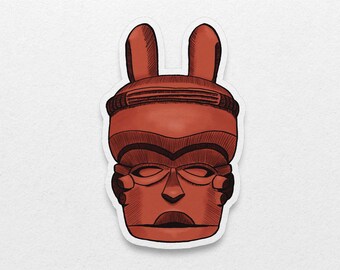 Afrikanische Masken Aufkleber: Ibibio