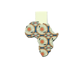 Afrikanisches Druck-Magnet-Lesezeichen: Ankara-Stoff, fettgedruckte Kreise