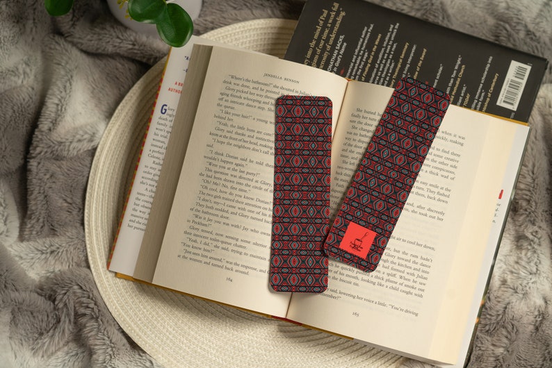 Ankara Print Bookmark, African Print Book Mark, Ethnic Pattern Bookmark, African American Book Mark, Bright Graphic Bookmark, Bold Colorful image 6