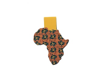 Magnetisches Lesezeichen – Afrikanisches Muster (Fächer)