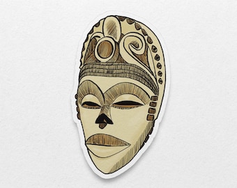 Afrikanische Masken Aufkleber: Idiok
