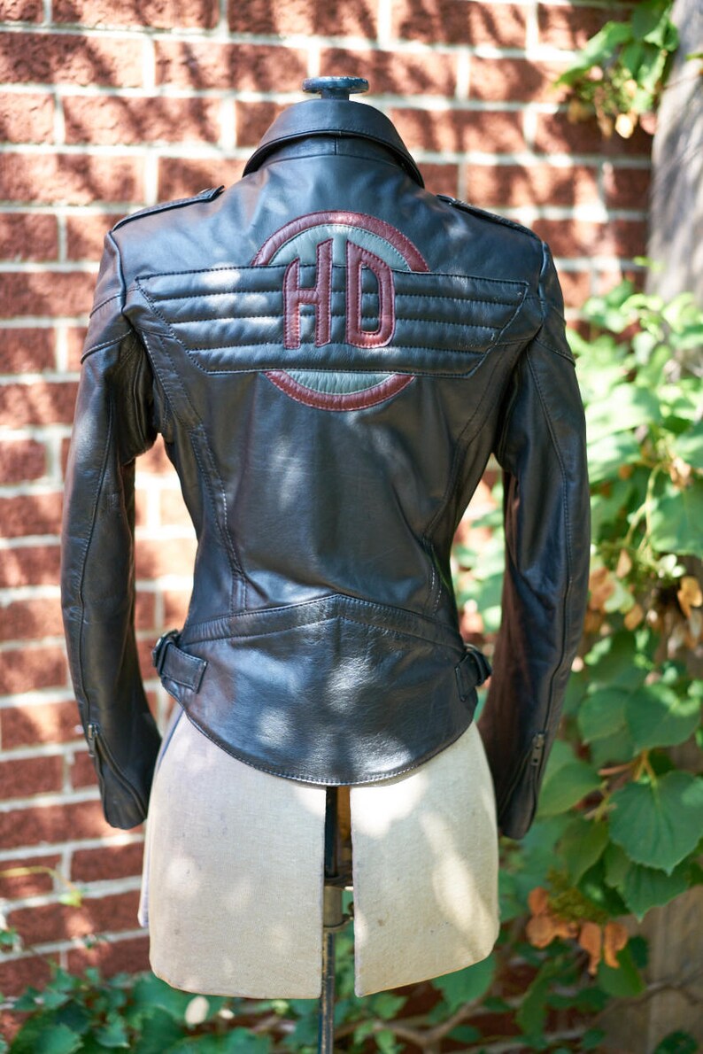 Vintage Harley Davidson Damen Lederjacke von Hein Gericke Etsy