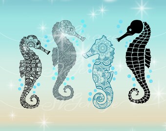 Download Seahorse Mandala Svg Etsy