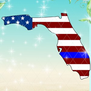 Archivos SVG de la bandera de la policía de Florida para Cricut Silhouette - Dxf Eps Pdf Png incluido