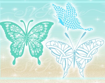 Vlinder-mandala SVG-bestanden voor Cricut Silhouette - dxf eps pdf png inbegrepen