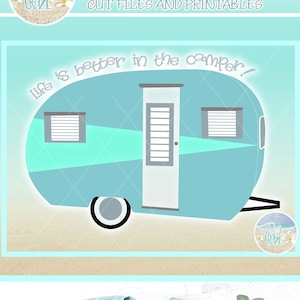 La vita è migliore nei file SVG di citazione del camper per Cricut Silhouette - Dxf Eps Pdf Png incluso