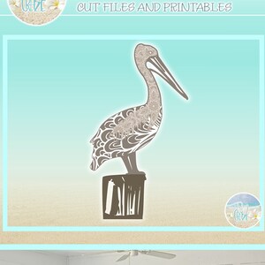 File SVG Pelican Mandala Zentangle per Cricut Silhouette - Dxf Eps Pdf Png incluso