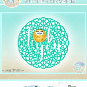 REIF! Cuss Schimpfwort Mandala Zentangle SVG-Dateien für Cricut Silhouette - Dxf Eps Pdf Png enthalten